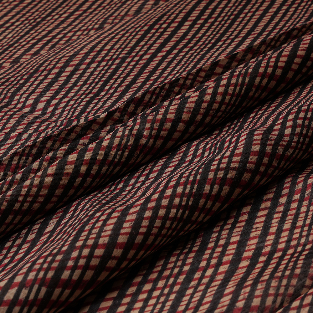 Tussar Munga Plain - Block Print