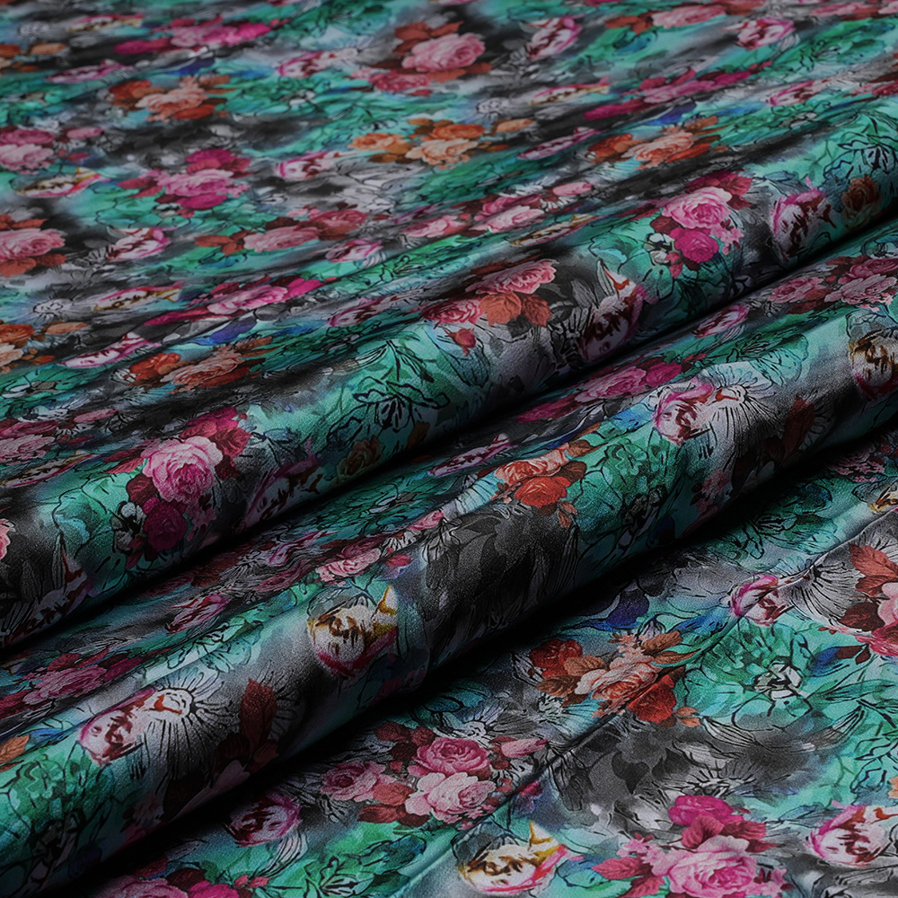 Satin Crepe Plain 60 Grams - Printed