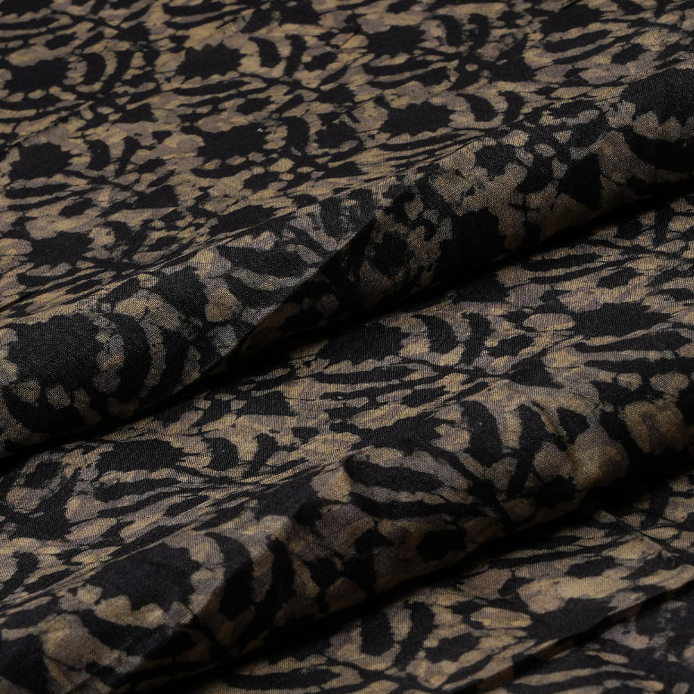 Tussar Munga Plain - Block Print