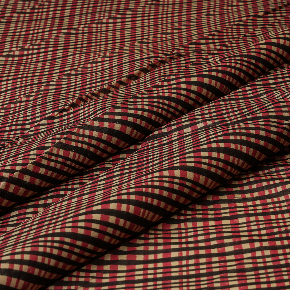 SILK CHANDERI - BLOCK PRINT