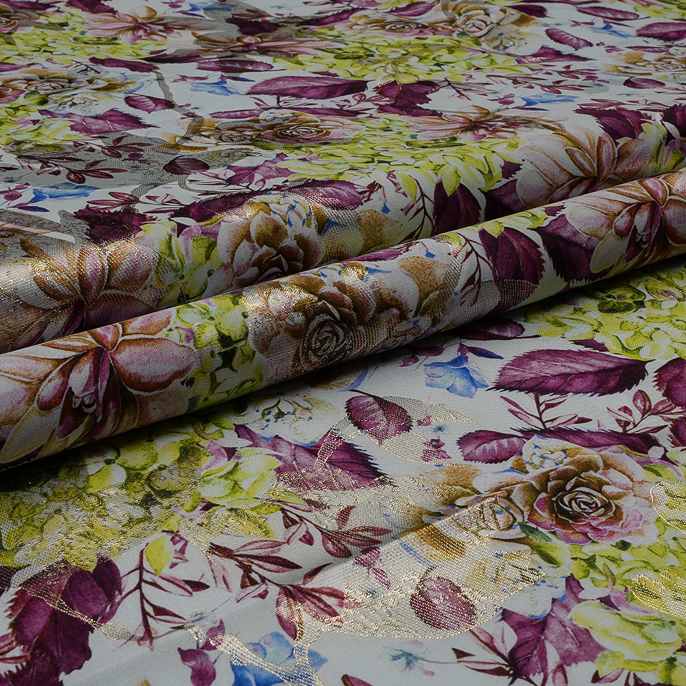 Satin Crepe Lurex Jacquard