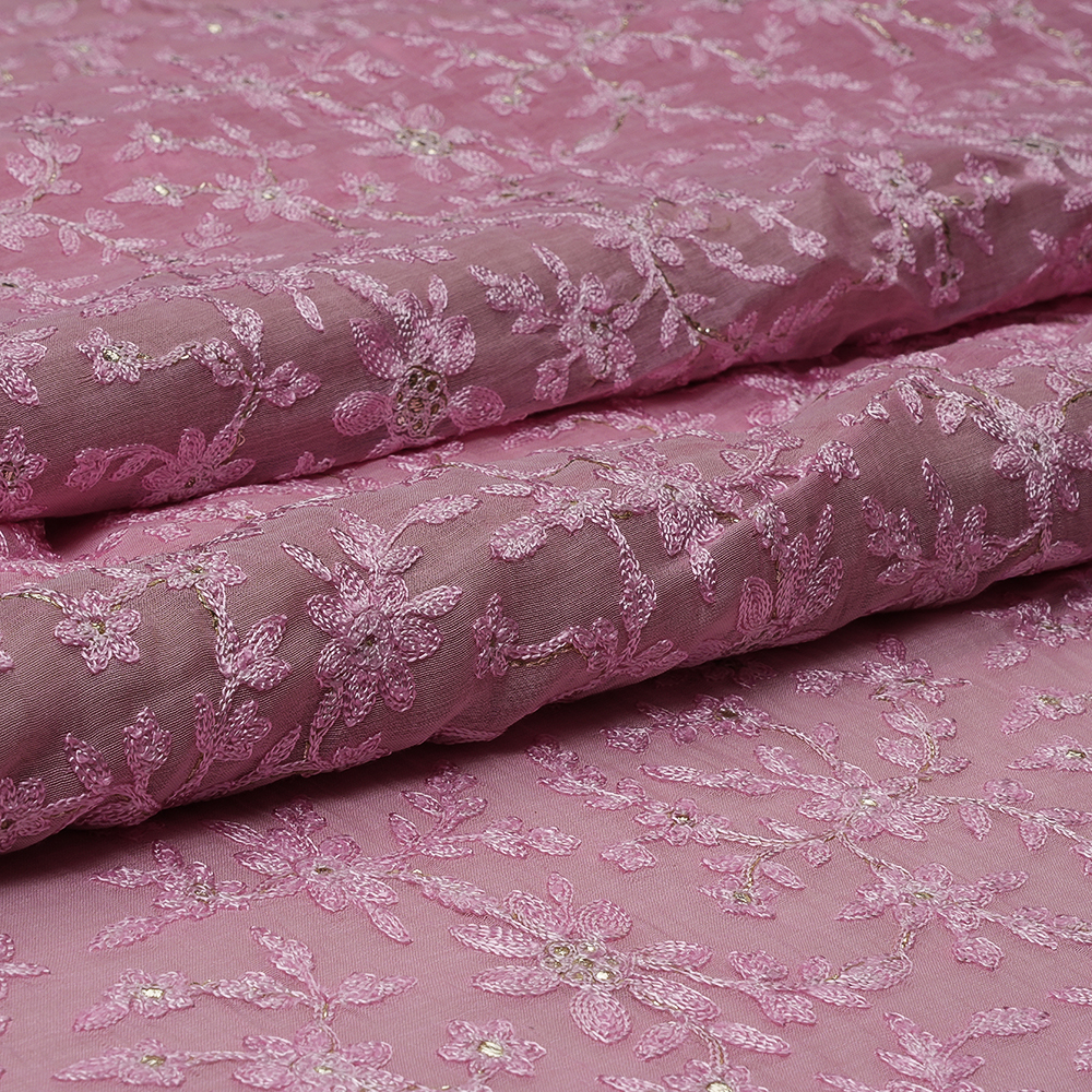 SILK CHANDERI EMBROIDERY