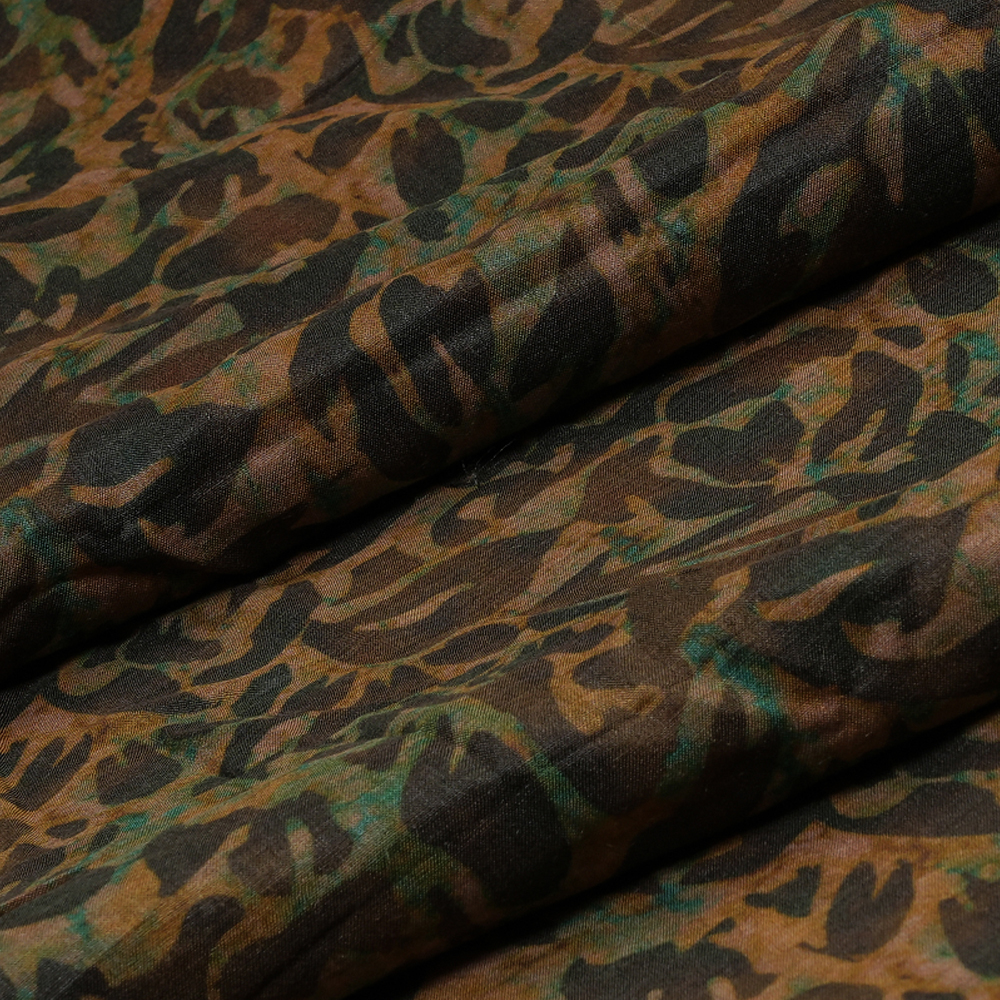 Tussar Munga Plain - Block Print