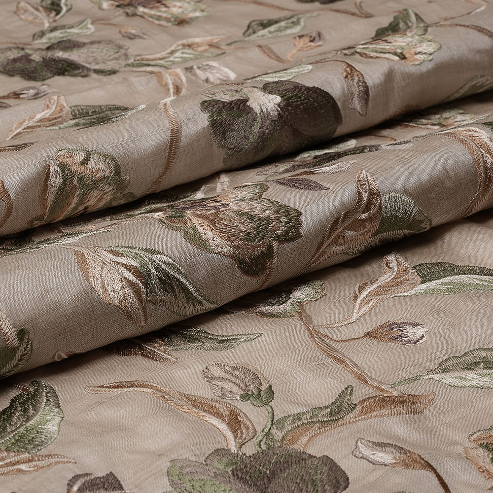 Tussar Desi Plain - Embroidery