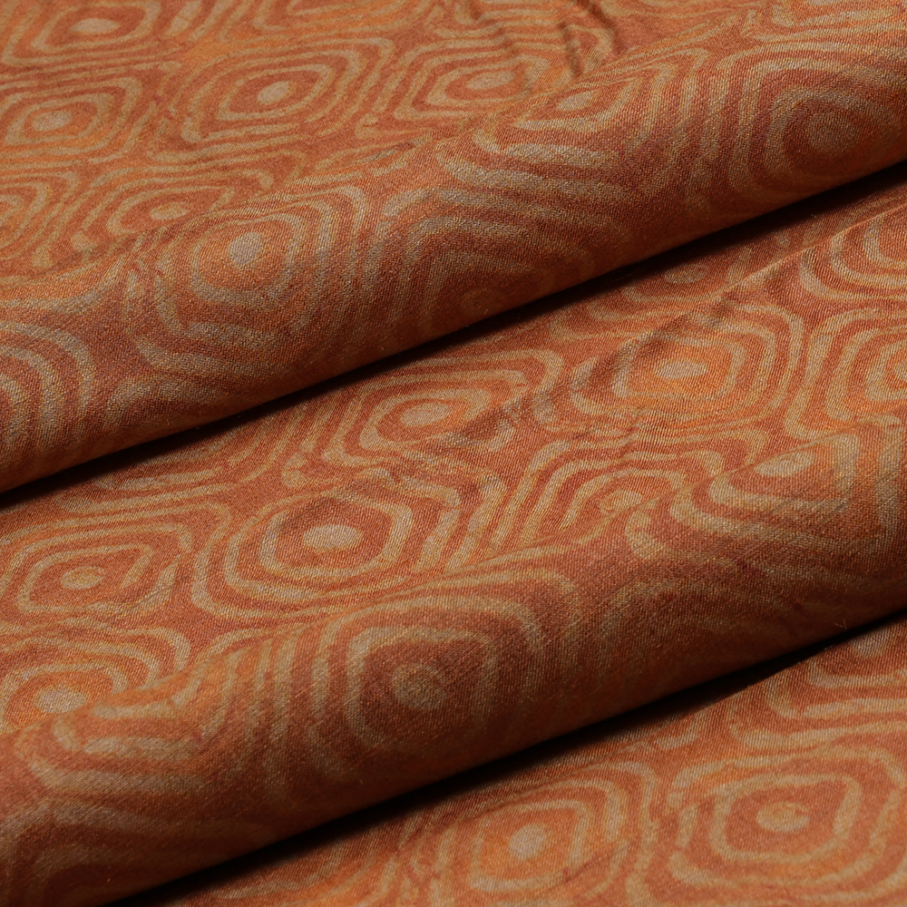 Tussar Munga Plain - Block Print