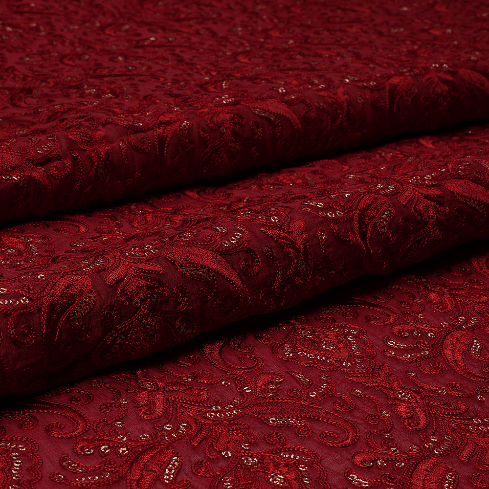 SILK CHANDERI EMBROIDERY