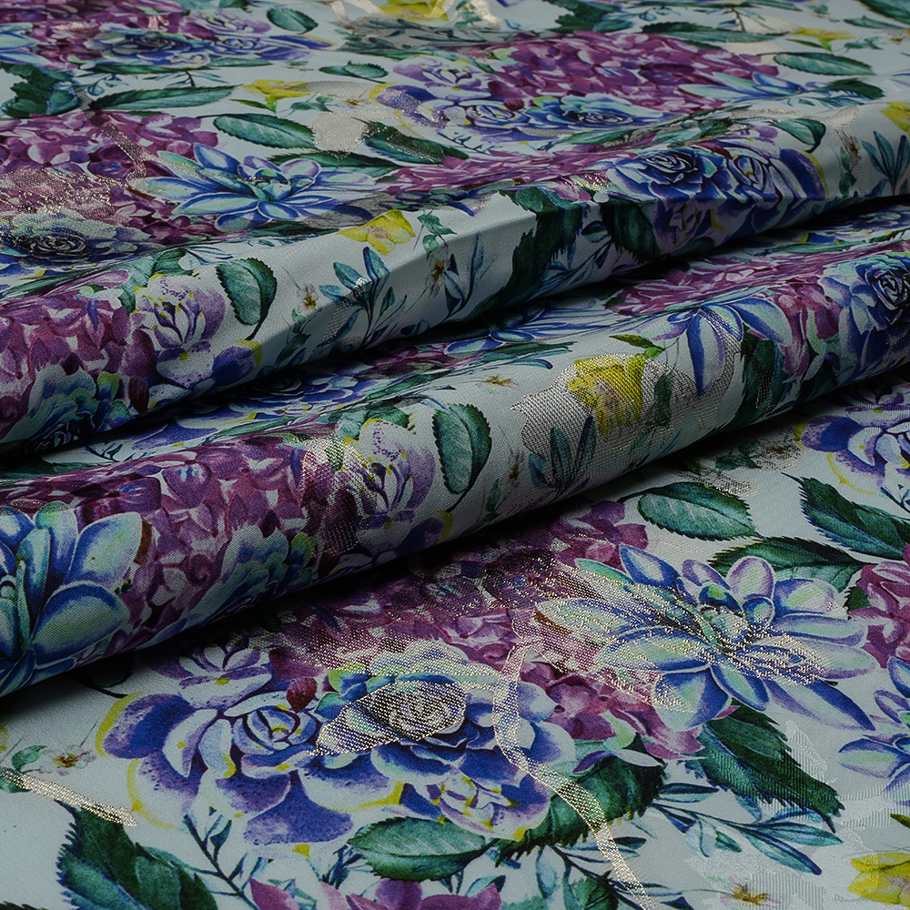 Satin Crepe Lurex Jacquard