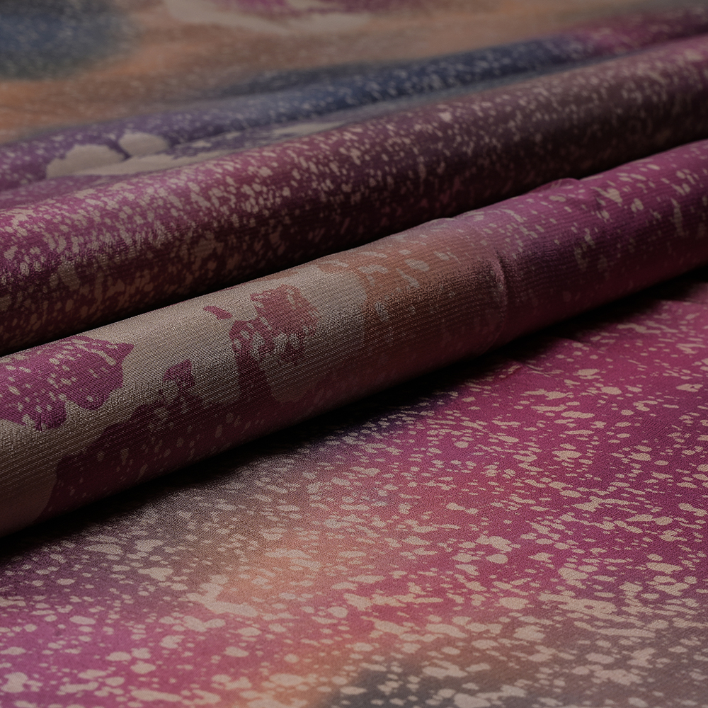BEMBERG CREPE PLAIN - HAND PAINTED