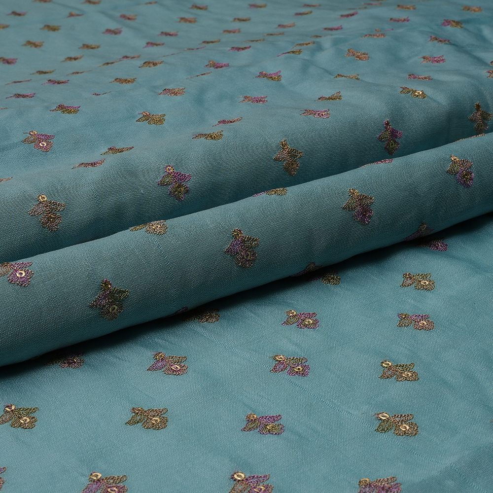 SILK CHANDERI EMBROIDERY