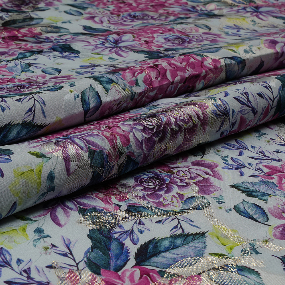 Satin Crepe Lurex Jacquard